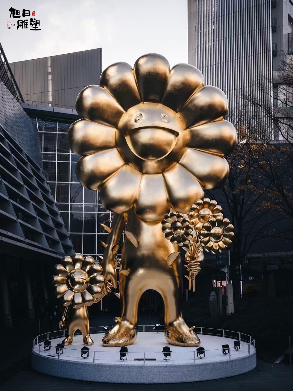 出口澳門黃銅亞光雕塑高度8米